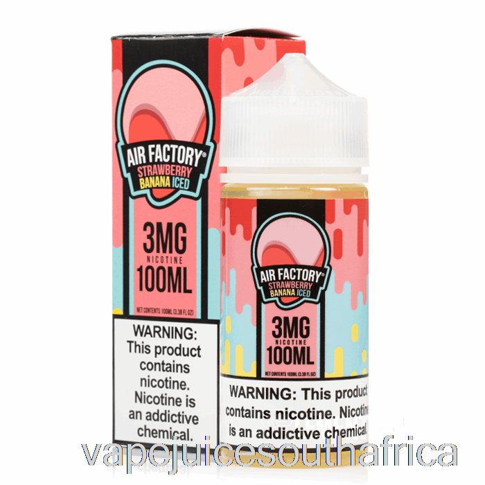 Vape Juice South Africa Strawberry Banana Ice - Air Factory - 100Ml 3Mg
